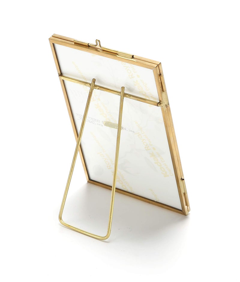 Rising Star Supply Rising Star Brass Frame, Single 8x10 Picture Frame, Gold Metal Pressed Glass Photo Frame - Image 2